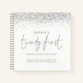 Libro de invitado de 21º cumpleaños de Silver Purp