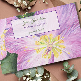 Libro de invitado de alquiler de vacaciones floral