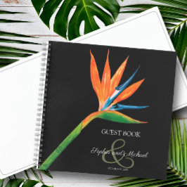 Libro de invitado de Ave de Paradise Boda