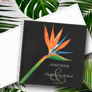 Libro de invitado de Ave de Paradise Boda