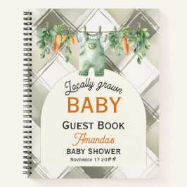 Libro de invitado de Baby Shower de Gingham Grown