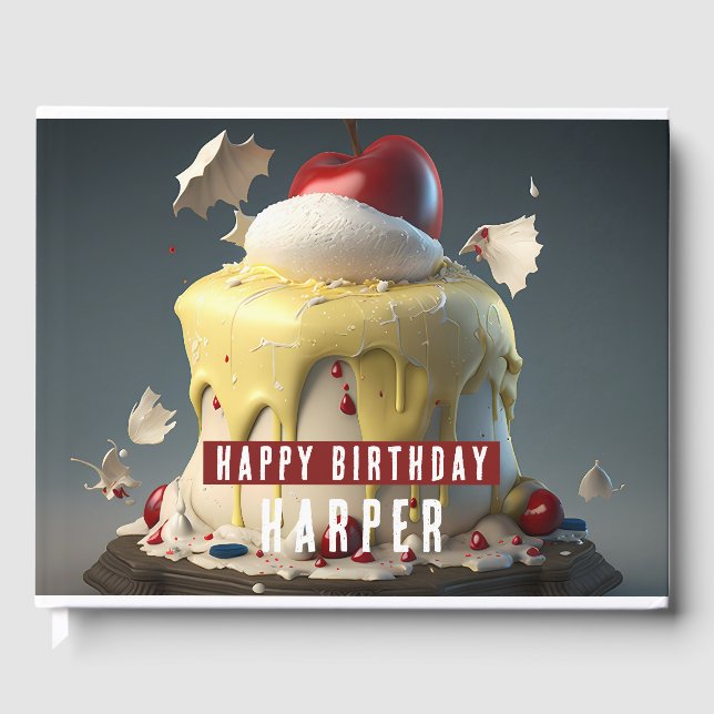 Libro de invitado de cumpleaños inspirado en cuent (Anverso)