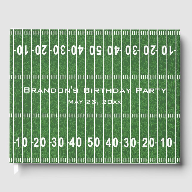 Libro de invitado de diseño de campo de fútbol (Anverso)