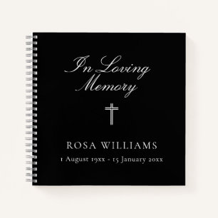Libro de invitado de funerales de memoria religios