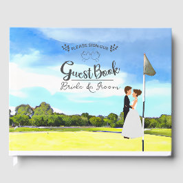 Libro de invitado de golf para la fiesta de bodas 