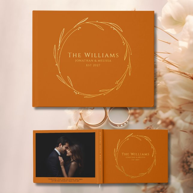 Libro de invitado de Naranja quemado libro de gues (Subido por el creador)