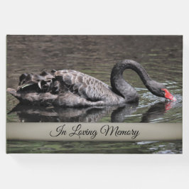 Libro de invitado de recuerdo del cisne negro