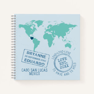Libro de invitado del Mapa Mundial de Pasaportes a