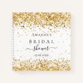 Libro de invitado ducha de novia oro blanco