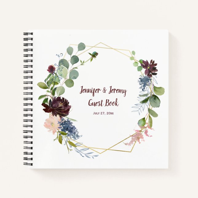 Libro de invitado geométrico de oro de la Marina d (Anverso)