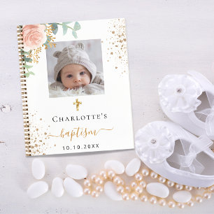 Libro de invitado personalizado de bautismo foto c