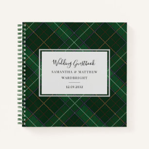 Libro de invitado Rústico Tartan Boda