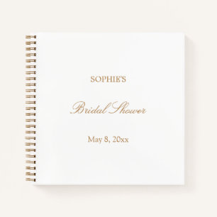 Libro de invitado sobre ducha con guión de beige d