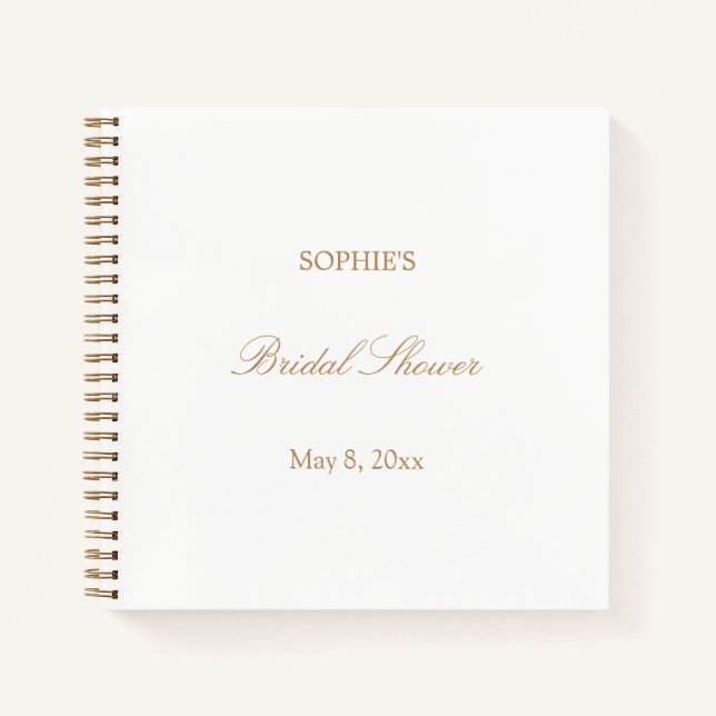Libro de invitado sobre ducha con guión de beige d (Anverso)