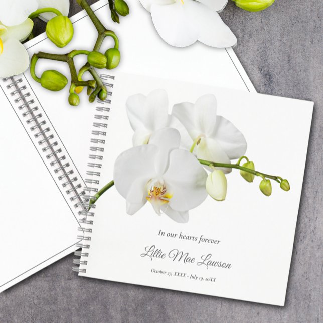 Libro de invitado sobre el funeral floral (Funeral memorial guest book - blank pages, but choose your page style on the order page.)
