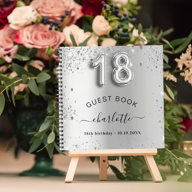 Libro de invitados 18 cumpleaños purpurina de plat (Subido por el creador)