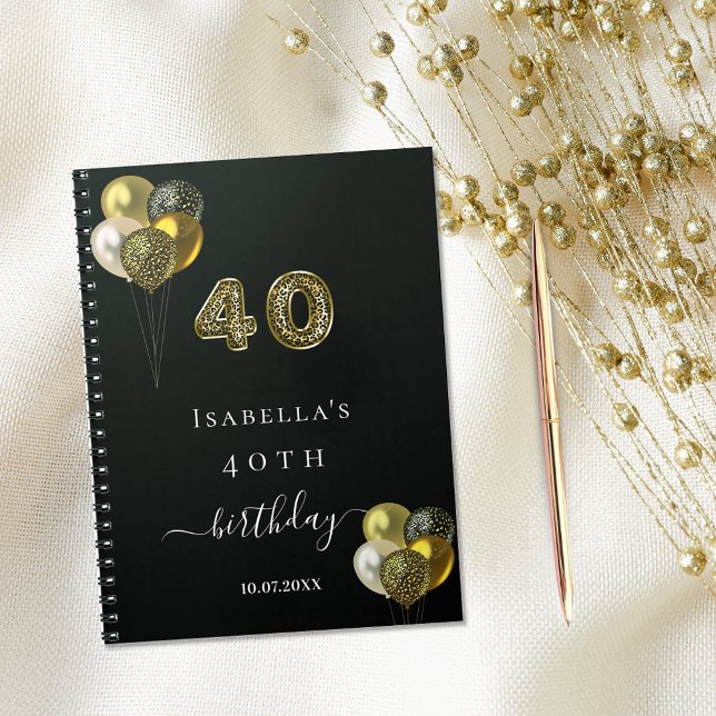 Libro de invitados 40 cumpleaños animal de leopard (Subido por el creador)