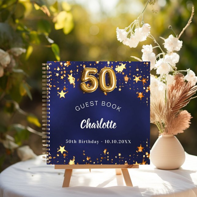Libro de invitados 50 cumpleaños estrellas de oro  (Subido por el creador)