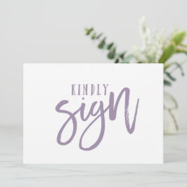 Libro de invitados 5X7 Sign | Caligrafía de pincel