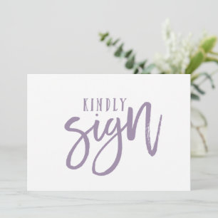 Libro de invitados 5X7 Sign   Caligrafía de pincel