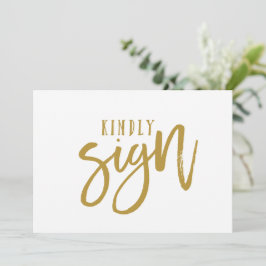 Libro de invitados 5X7 Sign | Letra de pincel (Dor