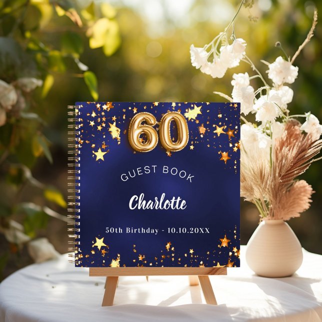 Libro de invitados 60 cumpleaños estrellas de oro  (Subido por el creador)