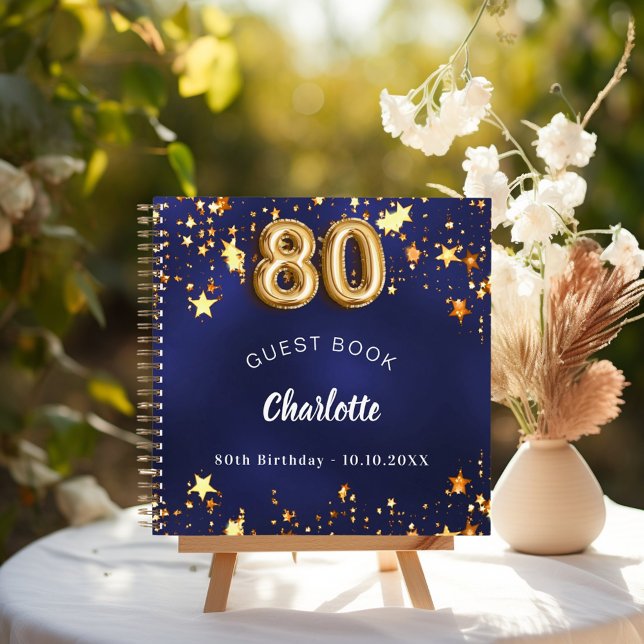 Libro de invitados 80 cumpleaños estrellas de oro  (Subido por el creador)