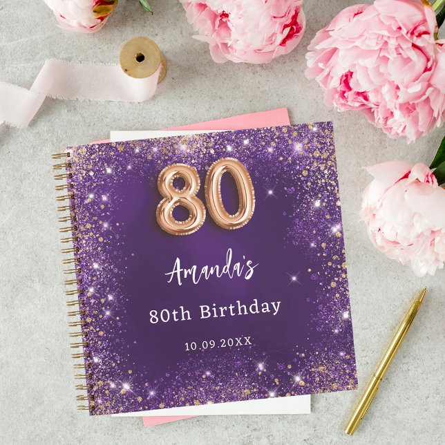Libro de invitados 80 purpurina de oro rosa púrpur (Subido por el creador)
