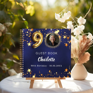 Libro de invitados 90º cumpleaños estrella dorada