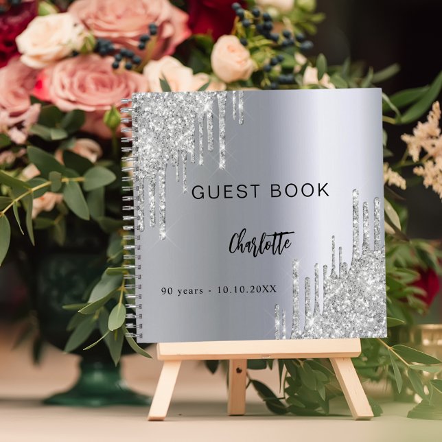 Libro de invitados 90 cumpleaños purpurinas de pla (Subido por el creador)
