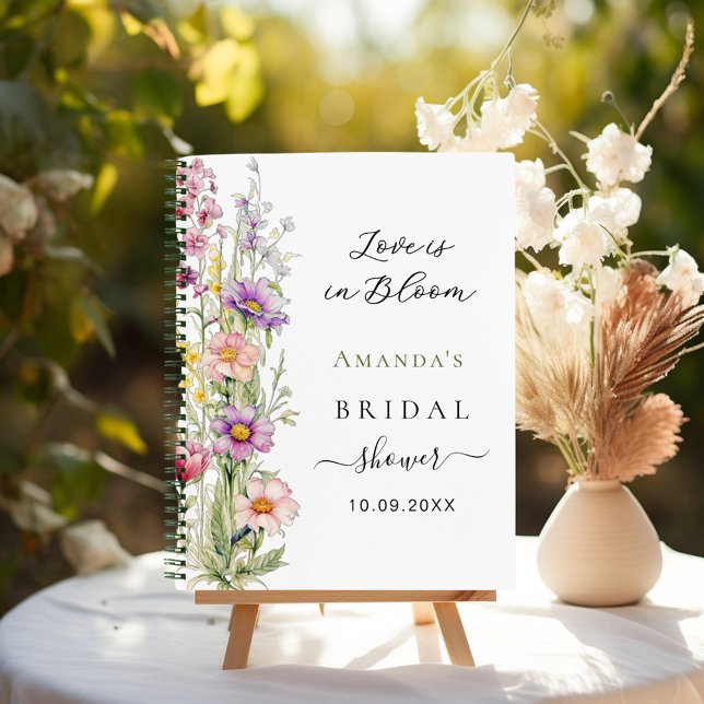 Libro de invitados Amor en flor morado rosa Ducha  (Subido por el creador)