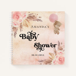 Libro de invitados baby ducha teddy pampas pasto r