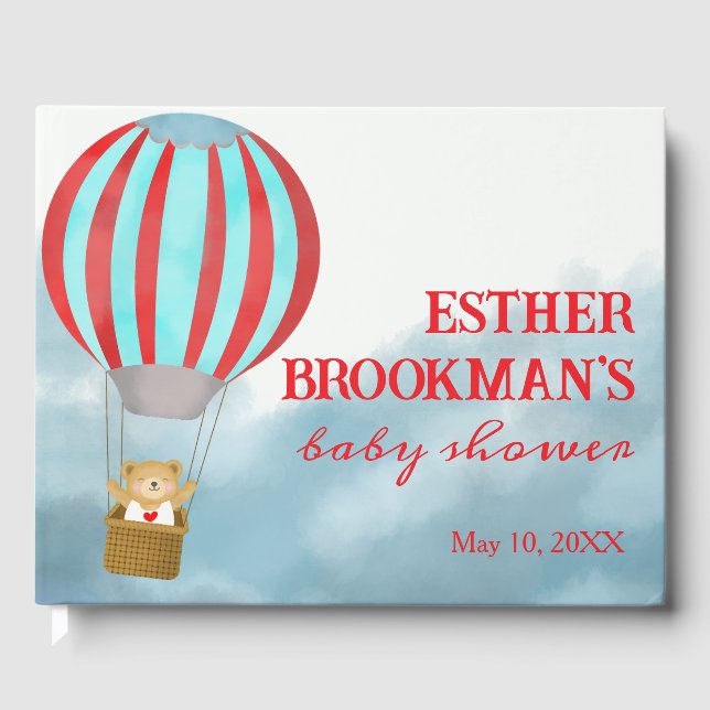 Libro de invitados Baby Over the Clouds is Coming (Anverso)