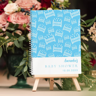 Libro de invitados Baby Shower Boy cunas blancas a