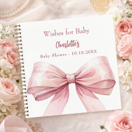 Libro de invitados Baby Shower color rosa chica de