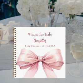 Libro de invitados Baby Shower color rosa chica de