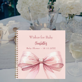 Libro de invitados Baby Shower color rosa chica de