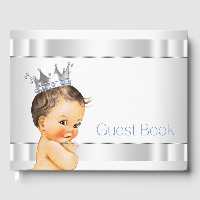 Libro de invitados Baby Shower de Blue Prince (Anverso)