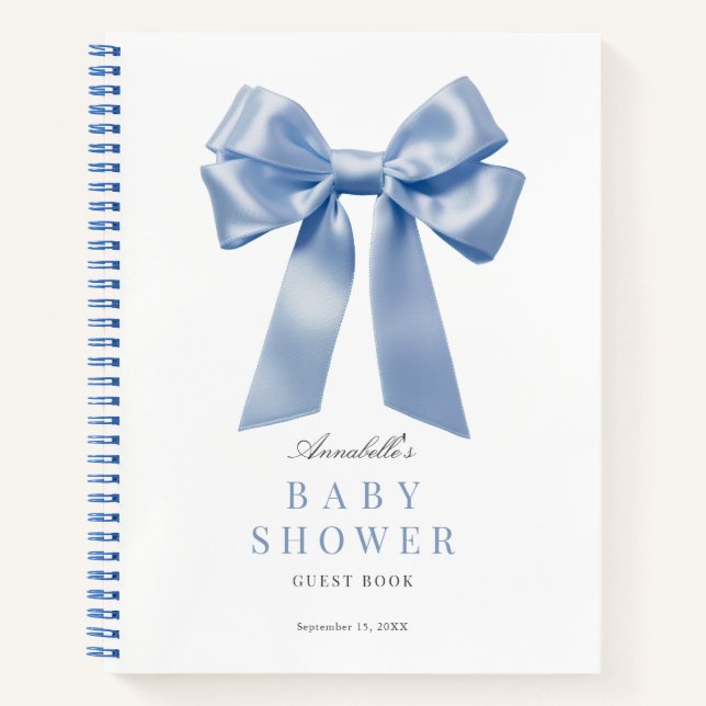 Libro de invitados Baby Shower de Coquette Blue Bo (Anverso)