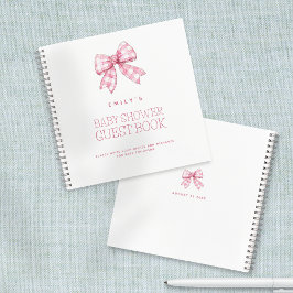 Libro de invitados Baby Shower de PInk Bow