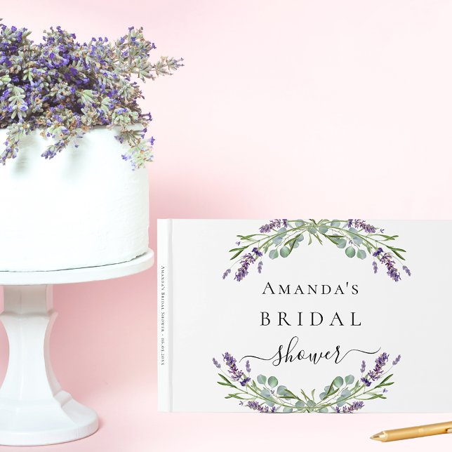 Libro de invitados baby shower lavanda eucalipto (Subido por el creador)