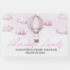 Libro de invitados Baby Shower sobre globos aerost