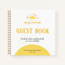 Libro de invitados, Baby Shower Tiny Miracle Sunsh