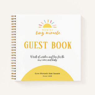 Libro de invitados, Baby Shower Tiny Miracle Sunsh