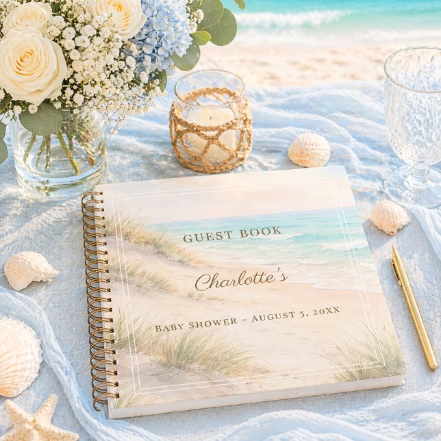 Libro de invitados Baby Shower verano playa coster (Subido por el creador)