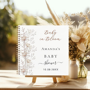 Libro de invitados Baby Shower wildflowers bloom b