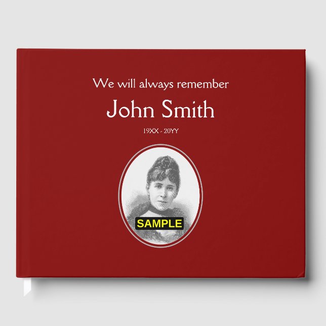 Libro de invitados básico y elegante para funerale (Anverso)