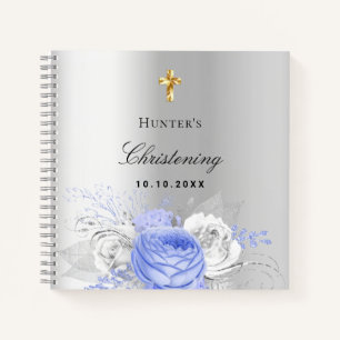 Libro de invitados bautizando niño azul florines p