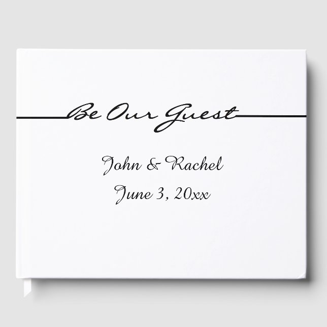 Libro de invitados "Be Our Guest" personalizado (Anverso)