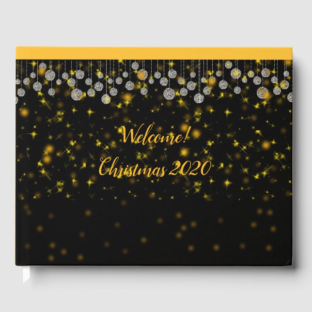 Libro de invitados Black & Gold Welcom (Anverso)